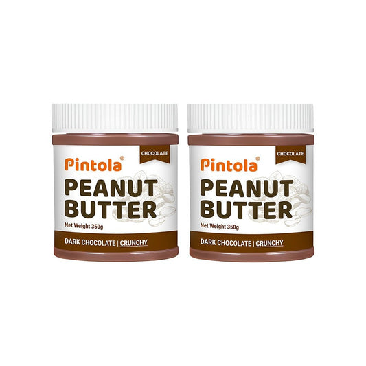 Pintola Dark Chocolate Crunchy Peanut Butter - Pack of 2 : 2 x 350 g