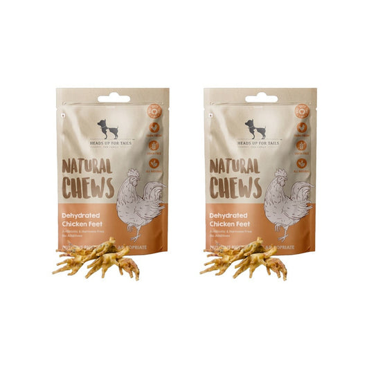 HUFT Dehydrated Chicken Feet Dog Treat - Pack of 2 : 2 x 70 g