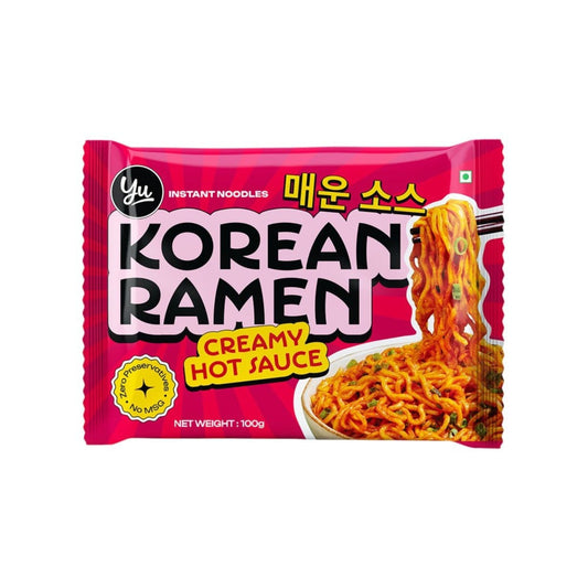 Yu Creamy Hot Sauce Korean Ramen Instant Noodles : 100 g
