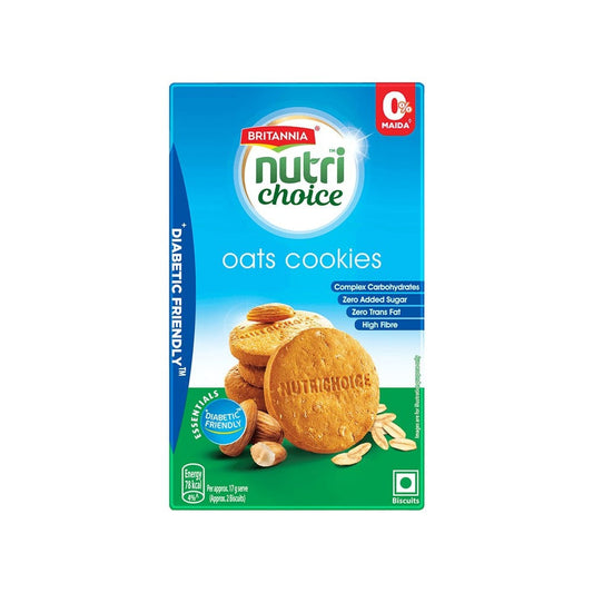 Britannia NutriChoice Oats Cookies with Zero Added Sugar (Diabetic Friendly) : 150 g