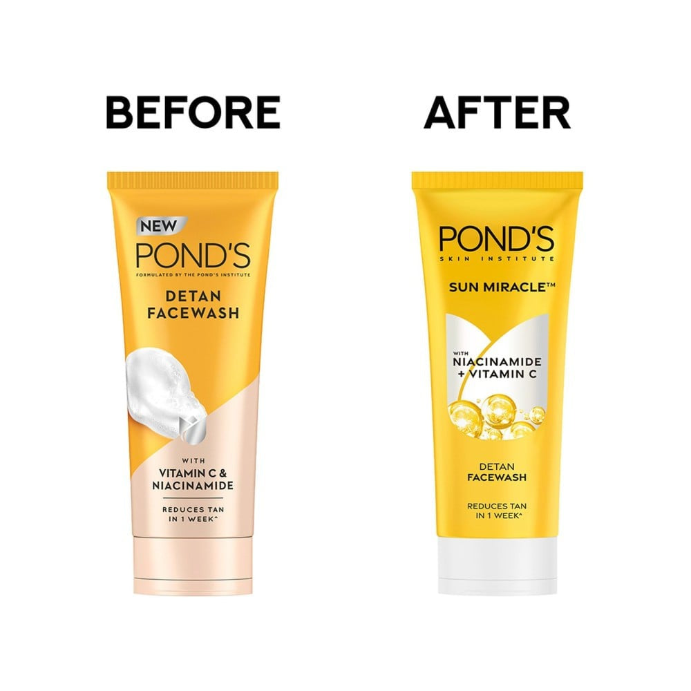 Pond's DeTan Face Wash with Niacinamide & Vitamin C : 100 g