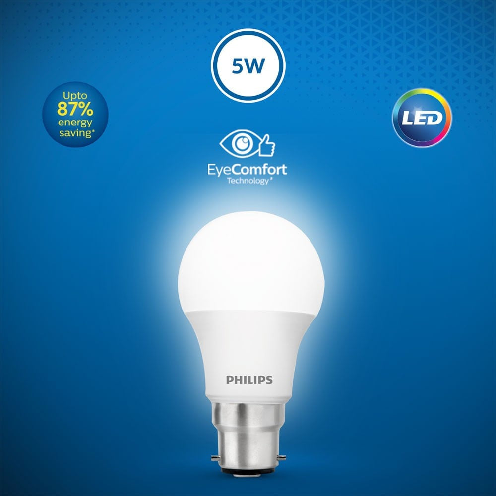 Philips Ace Saver 5W LED Bulb (Crystal White) : 1 unit