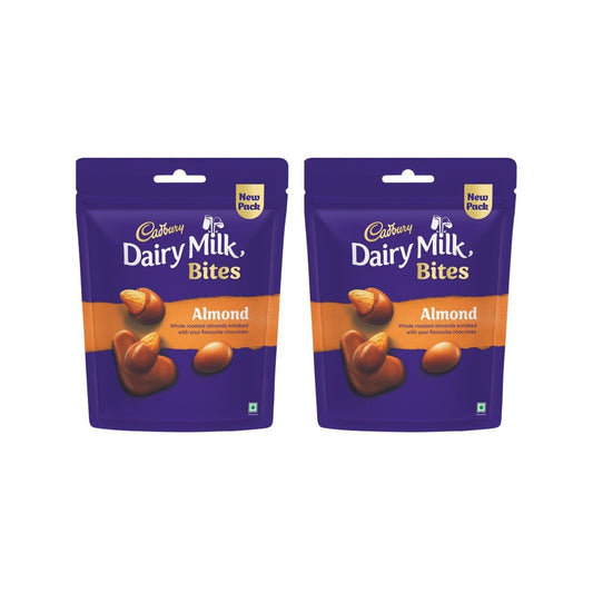 Cadbury Dairy Milk Bites Assorted Chocolate Pack - Almond - Pack of 2 : 2 x 40 g