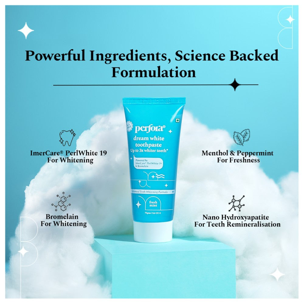Perfora Dream White - Whitening Toothpaste - Fresh Mint : 75 g