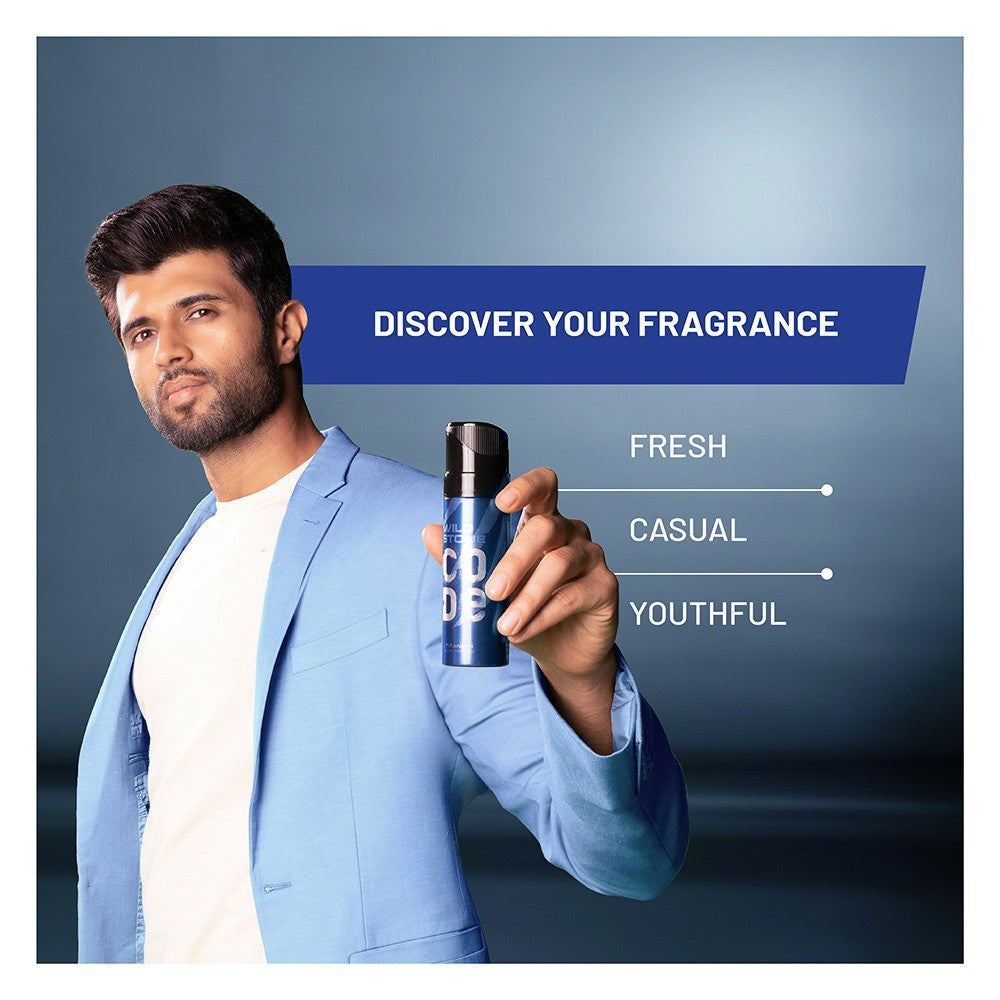 Wild Stone Code Titanium Men's Deodorant : 150 ml