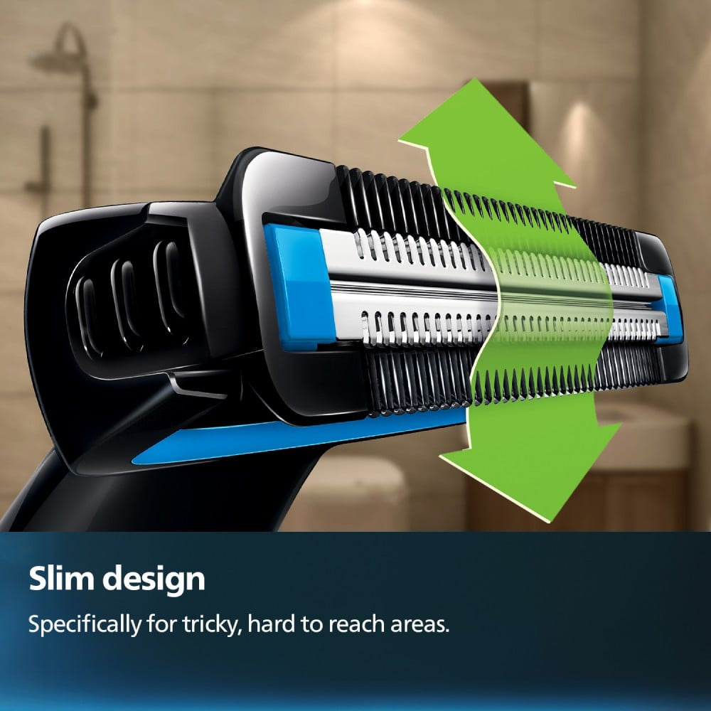 Philips BG1025/15 Showerproof Battery Powered Male Body Trimmer (Black) : 1 unit