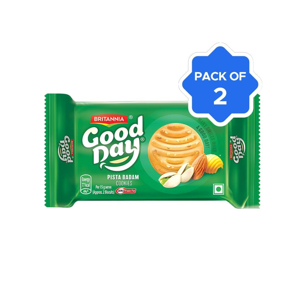 Britannia Good Day Pista Badam Biscuit - Pack of 2 : 2 x 200 g