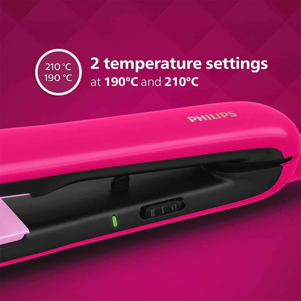 Philips BHS332/00 Titanium Hair Straightener (Ceramic Titanium Plate) (Pink, 50W) : 1 unit