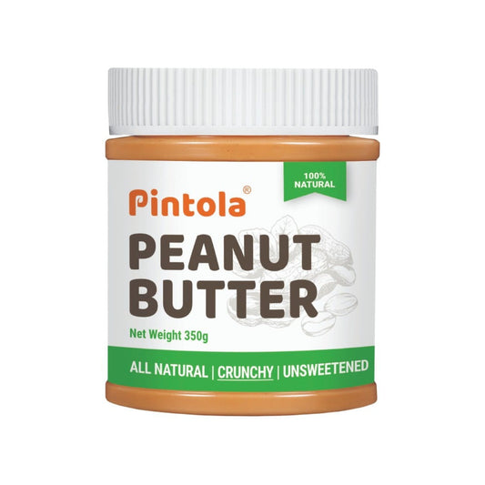 Pintola All Natural Crunchy Peanut Butter (Unsweetened) : 350 g