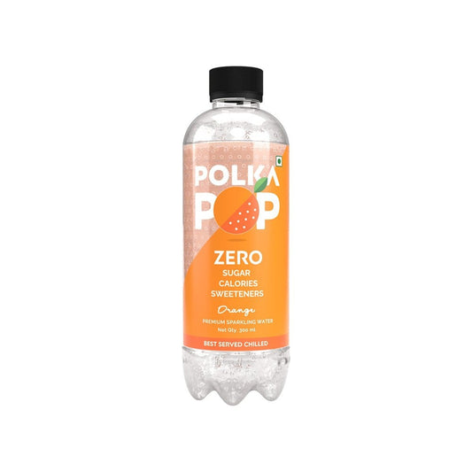 Polka Pop Zero Sugar Orange Sparkling Drink : 300 ml