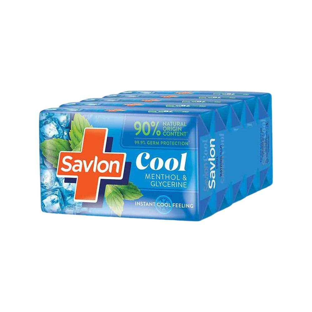 Savlon Cool Menthol And Glycerin Soap : 5 x 125 g