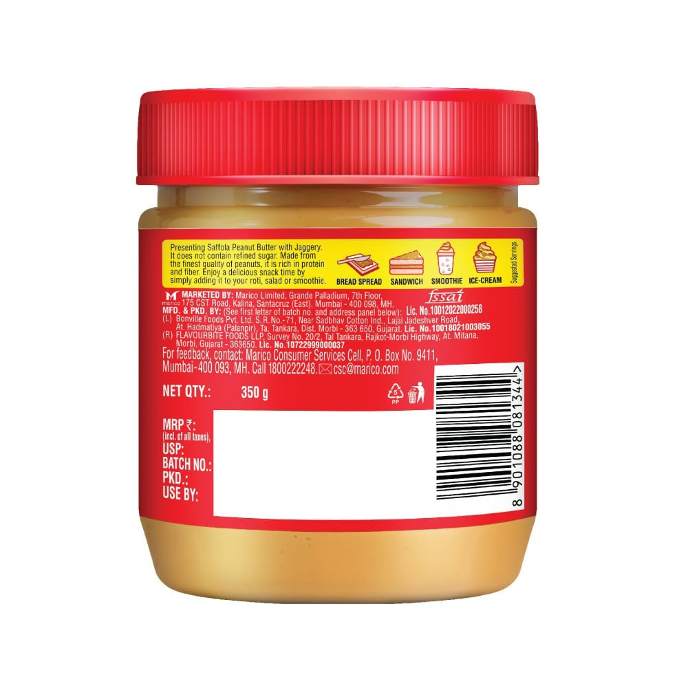 Saffola Creamy Peanut Butter With Jaggery : 350 g