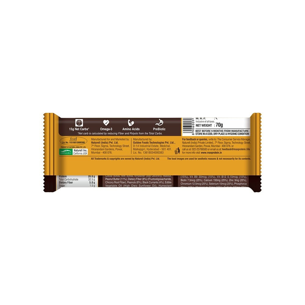 RiteBite Max Protein Active Choco Slim Nutrition Bar + Max Protein Active Choco Fudge Nutrition Bar + Max Protein Bar (Peanut Butter) Combo : 67 g + 75 g + 70 g