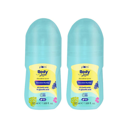 Plum BodyLovin' Hawaiian Rumba Deodorant Roll on - Pack of 2 : 2 x 50 ml