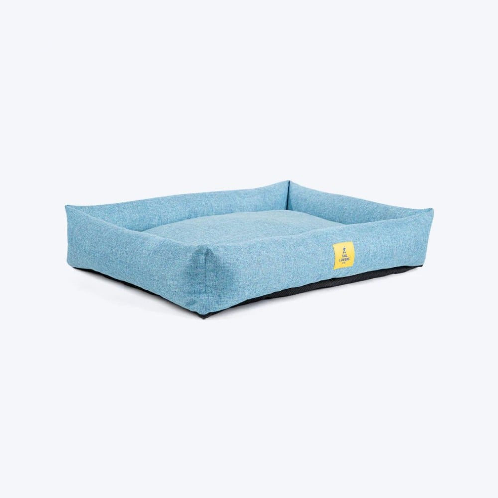 HUFT Cotton Twill Nesting Nook Dog Pet Mattress (Blue) : Large