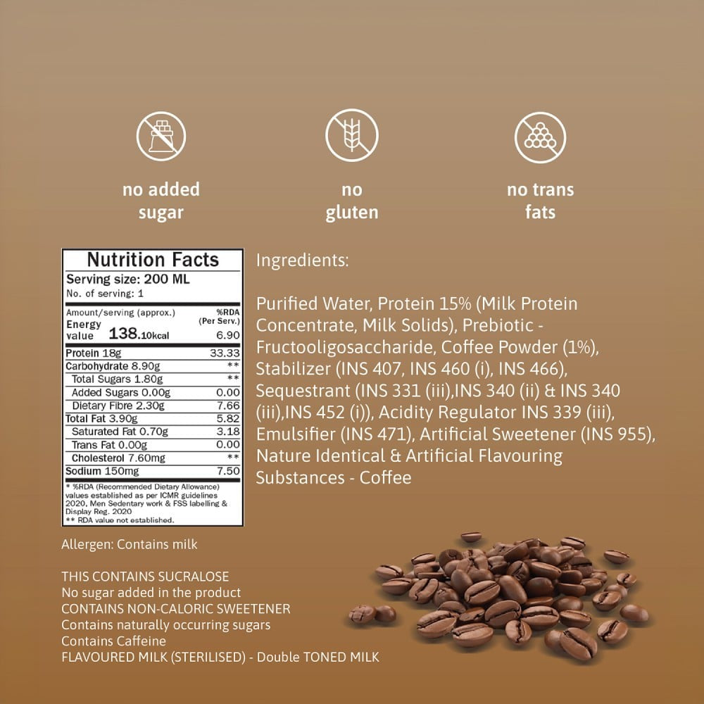 Phab Cold Coffee Protein Milkshake : 2 x 200 ml