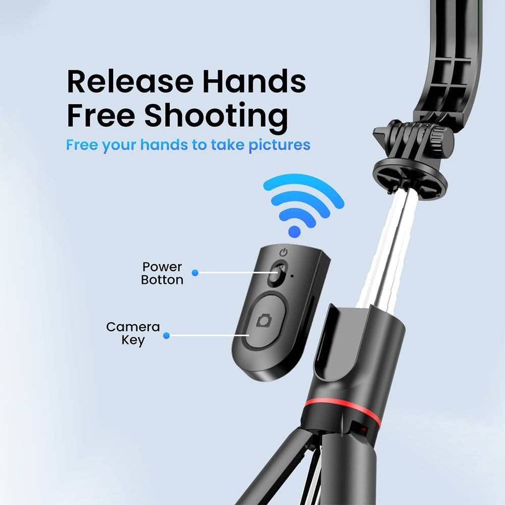 Portronics Lumistick Smart Selfie Stick with 360 Degree Rotation (Black) : 1 unit