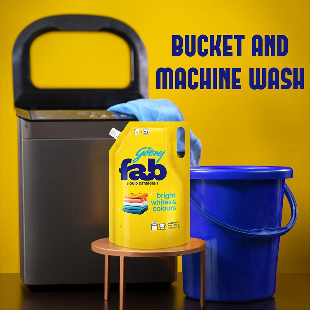 Godrej Fab Liquid Detergent Refill Pouch : 1 ltr