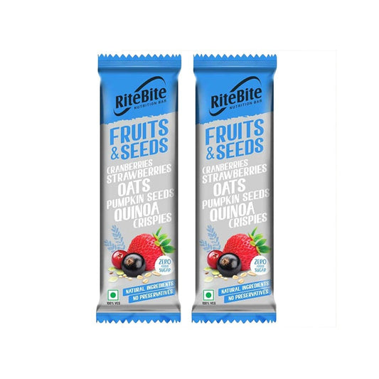 RiteBite Fruits & Seeds Nutrition Bar - Pack of 2 : 2 x 35 g