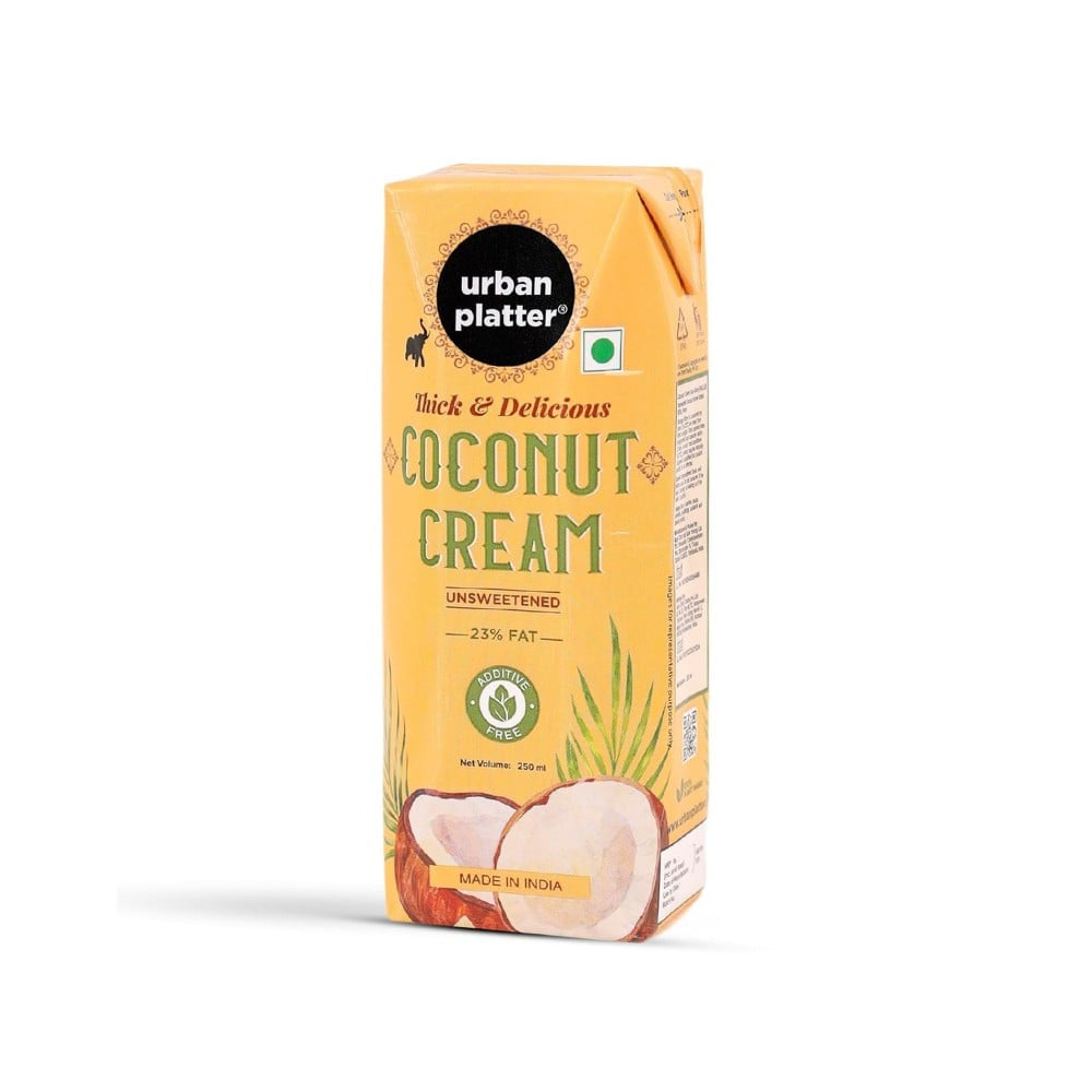 Urban Platter Unsweetened Coconut Cream : 250 ml