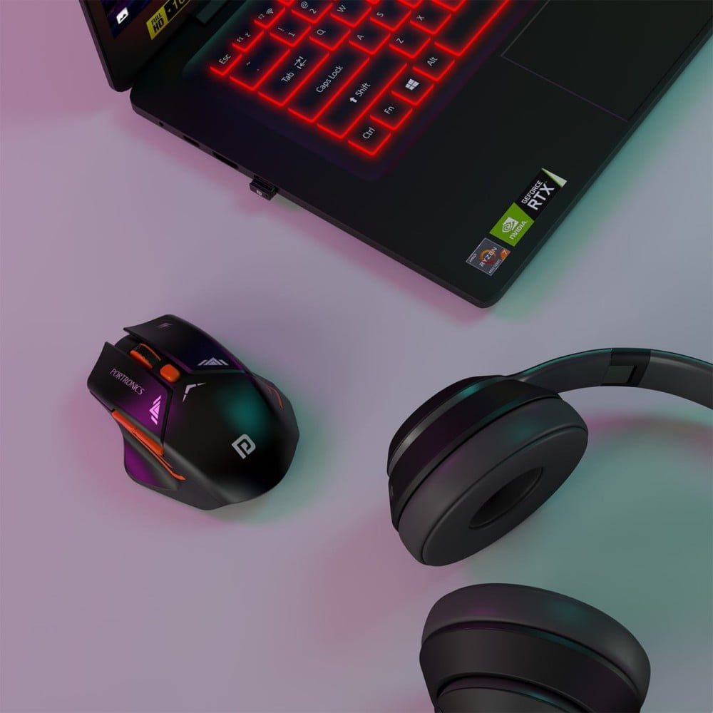 Portronics Vader Pro Wireless Gaming Mouse (Midnight Black) : 1 unit