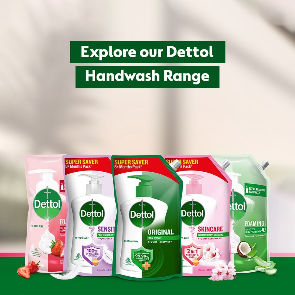 Dettol Liquid Hand Wash Refill Pouch - Moisturizing Skincare : 1.35 ltr