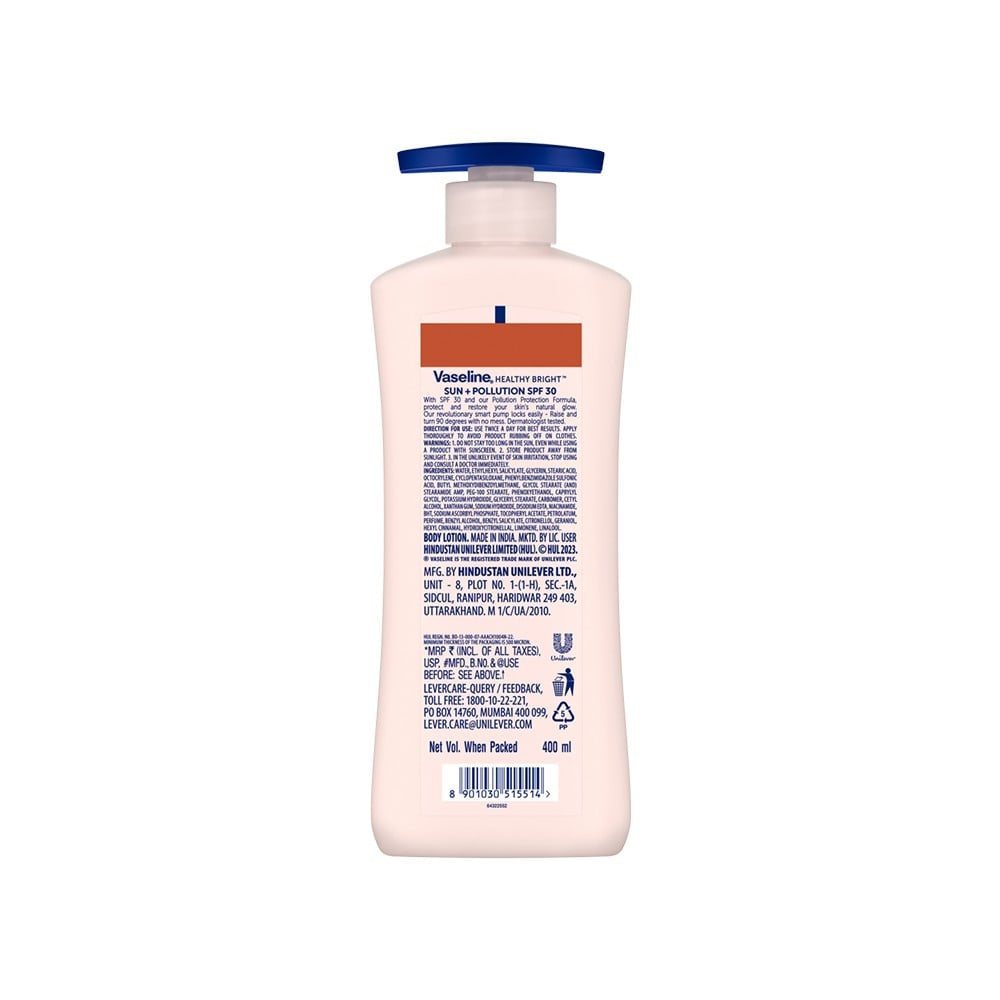 Vaseline Healthy Bright SPF 30 Multi Vitamin UV Body Lotion : 400 ml