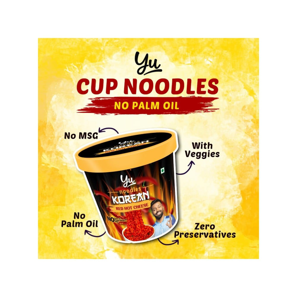 Yu Red Hot Cheese Korean Cup Noodles : 80 g
