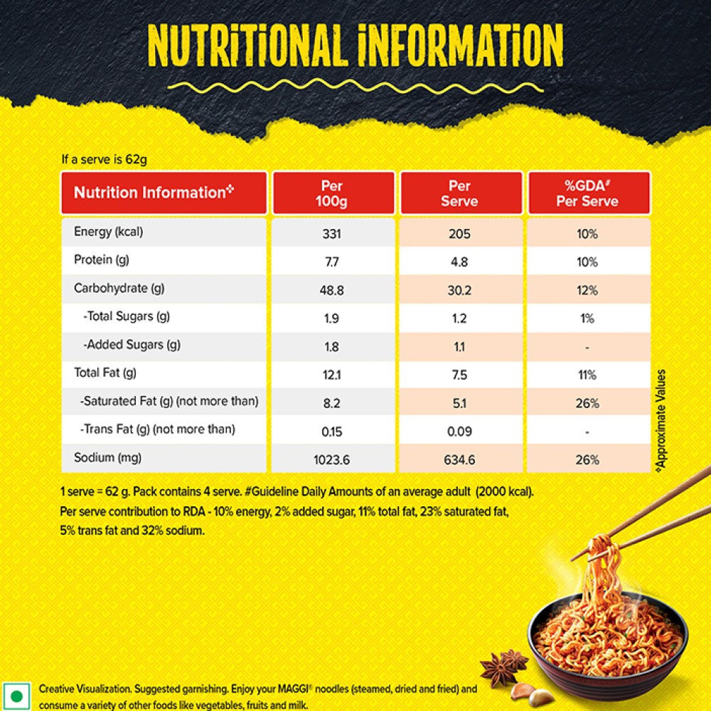 Maggi Spicy Garlic Instant Noodles : 248 g