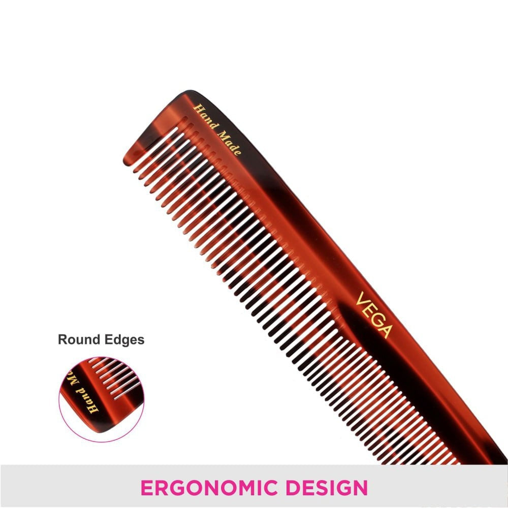 Vega Graduated Dressing Hair Comb (Orange, Black) : 1 piece