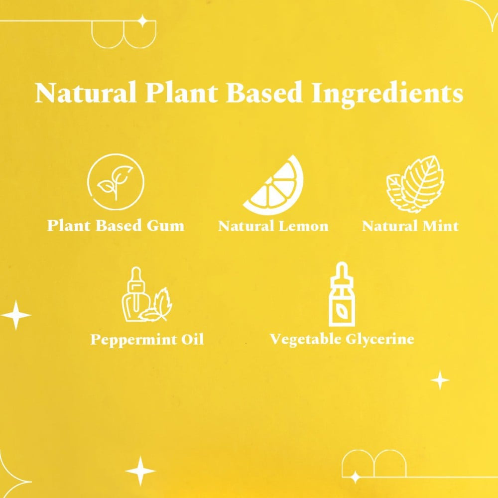 Perfora Plastic Free Lemon Mint Chewing Gum : 21 g