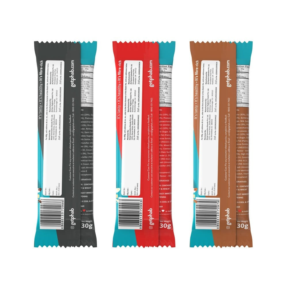 Phab Granola Bar Variety Protein Bar (Variety Pack) : 6 x 30 g