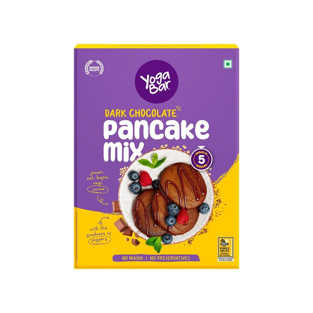 Yoga Bar Dark Chocolate Pancake Mix (No Maida, No Preservatives) : 150 g