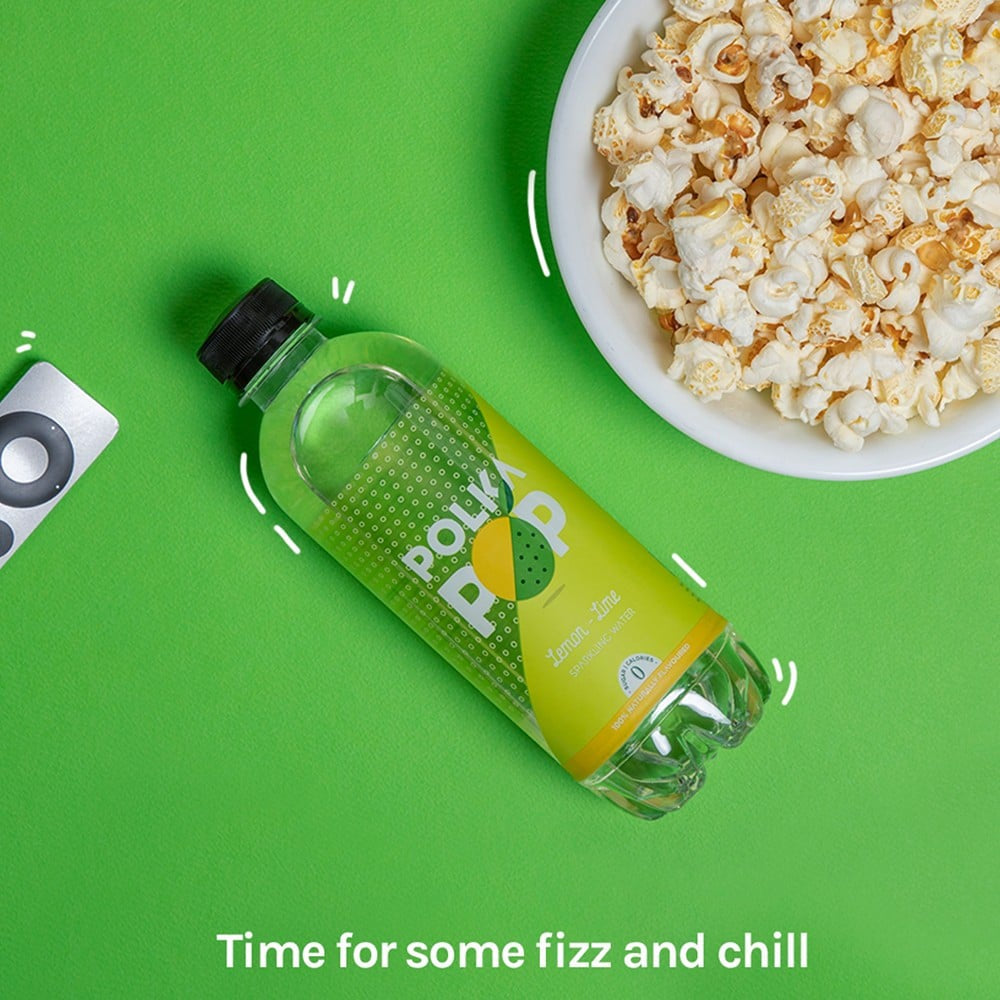 Polka Pop Zero Sugar Lemon-Lime Sparkling Drink : 300 ml