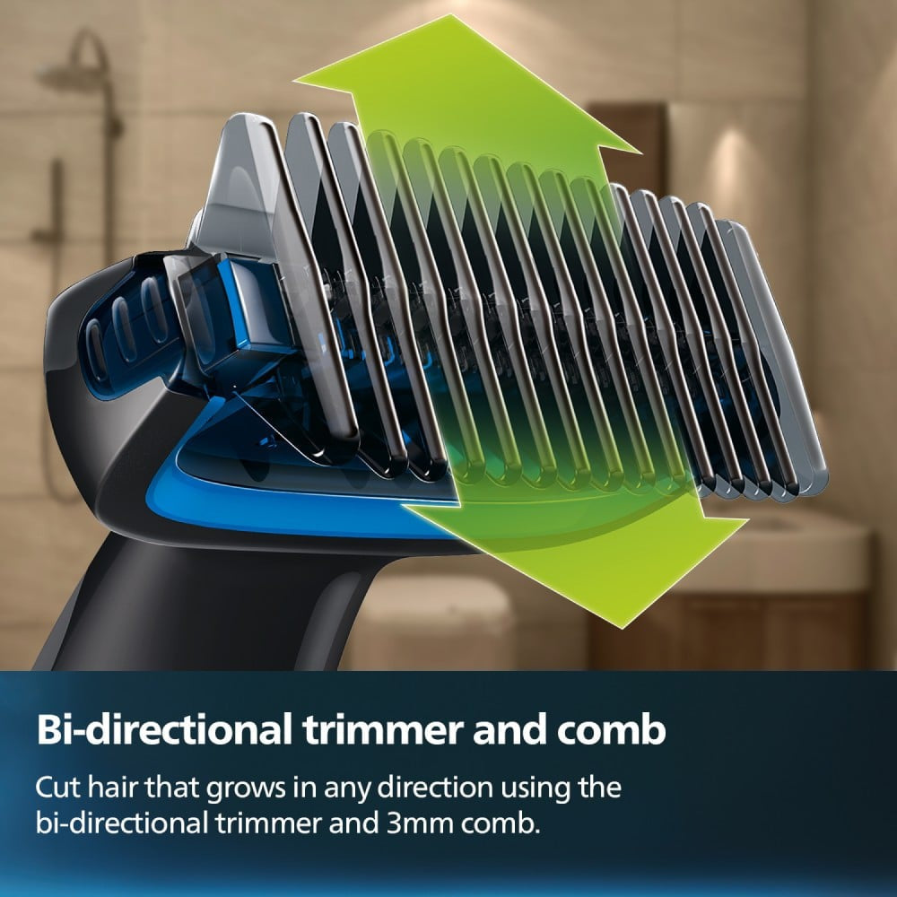 Philips BG1025/15 Showerproof Battery Powered Male Body Trimmer (Black) : 1 unit