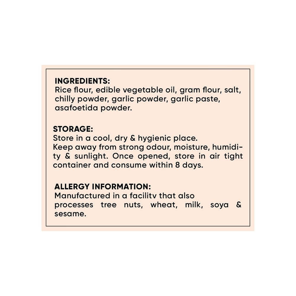 VS Mani & Co. Garlic Ribbon Murukku, No Palm Oil - Pack of 2 : 2 x 65 g