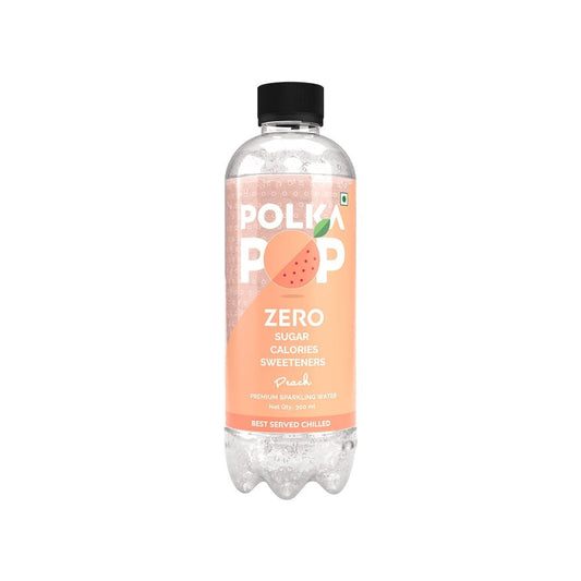 Polka Pop Zero Sugar Peach Sparkling Water : 300 ml