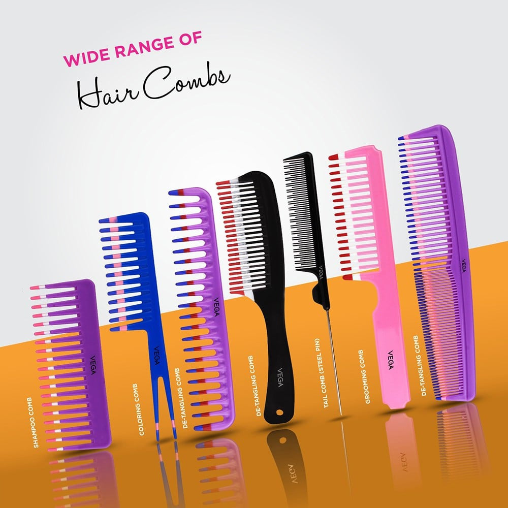 Vega Shampoo Hair Comb (Purple) : 1 piece