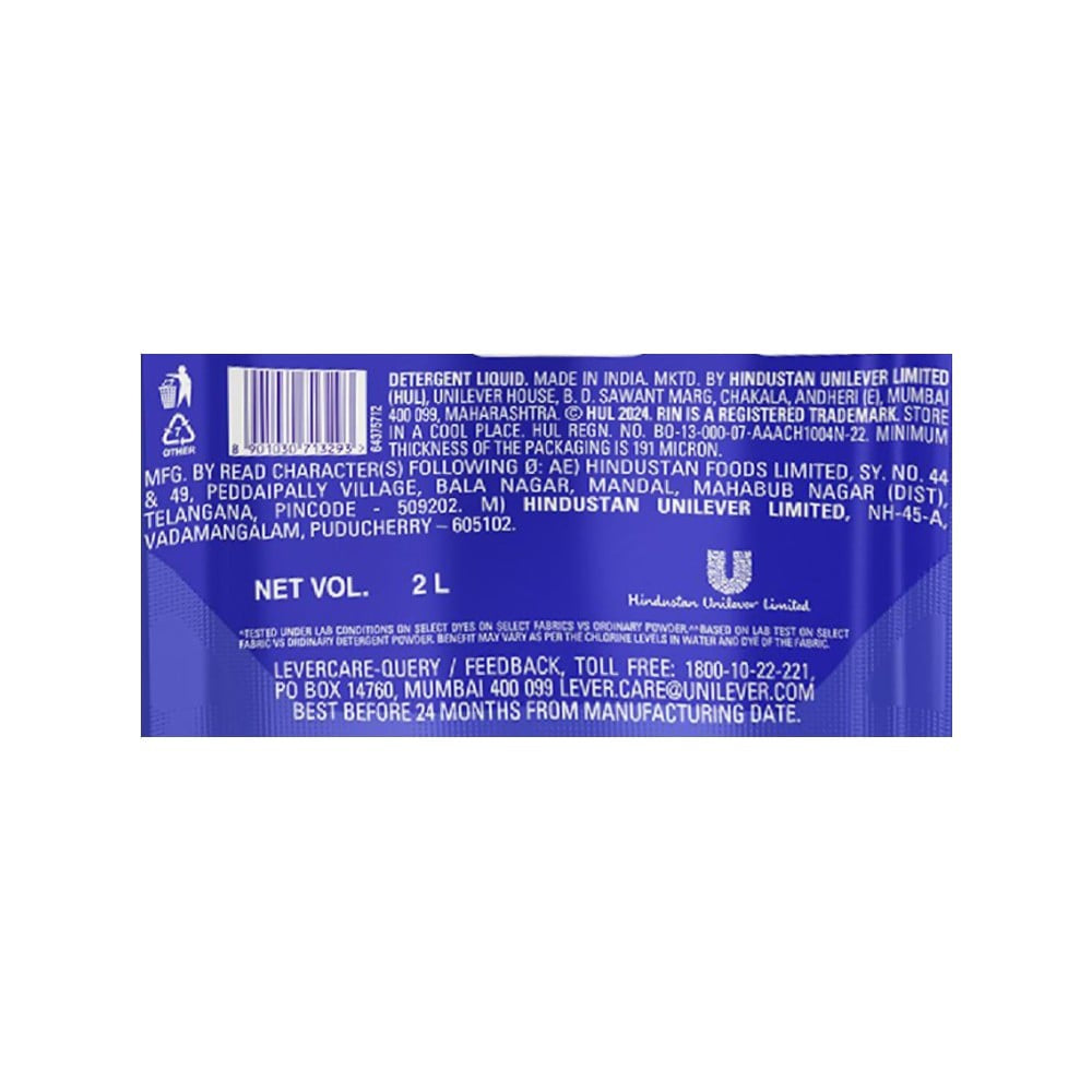 Rin Front Load Liquid Detergent (Front Load) : 2 ltr