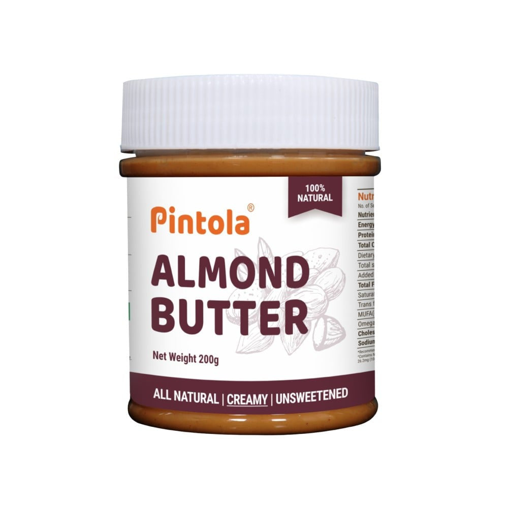 Pintola Unsweetened Creamy Almond Butter : 200 g