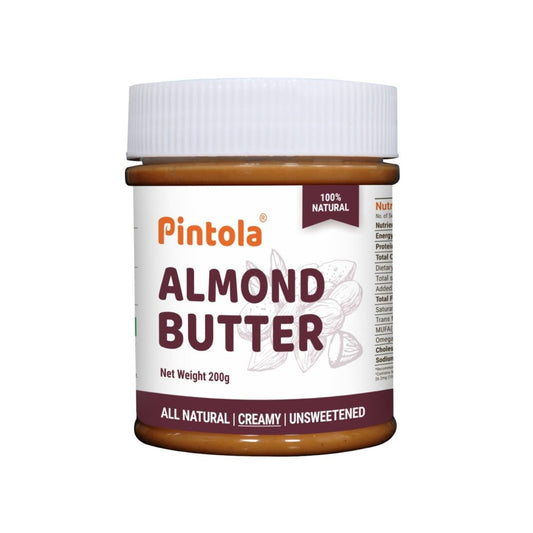 Pintola Unsweetened Creamy Almond Butter : 200 g