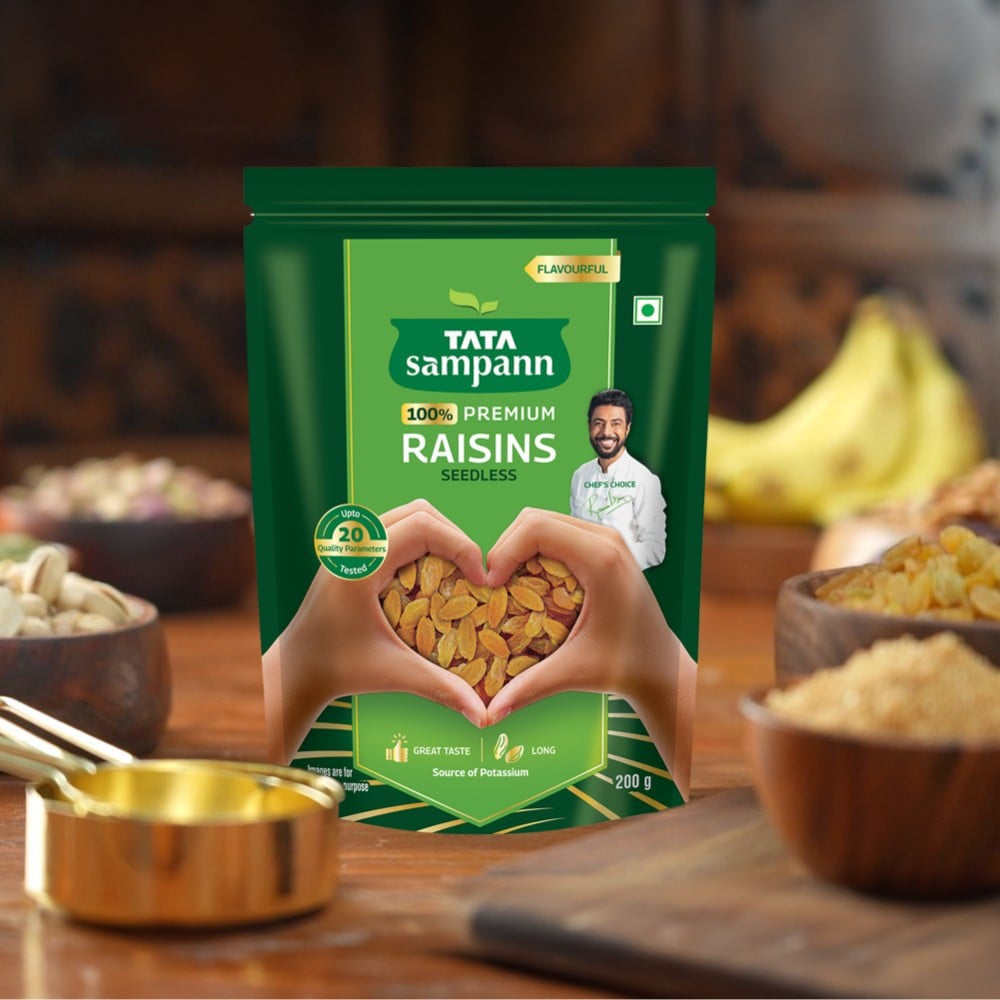 Tata Sampann Seedless Raisins (100% Pure Premium) : 200 g