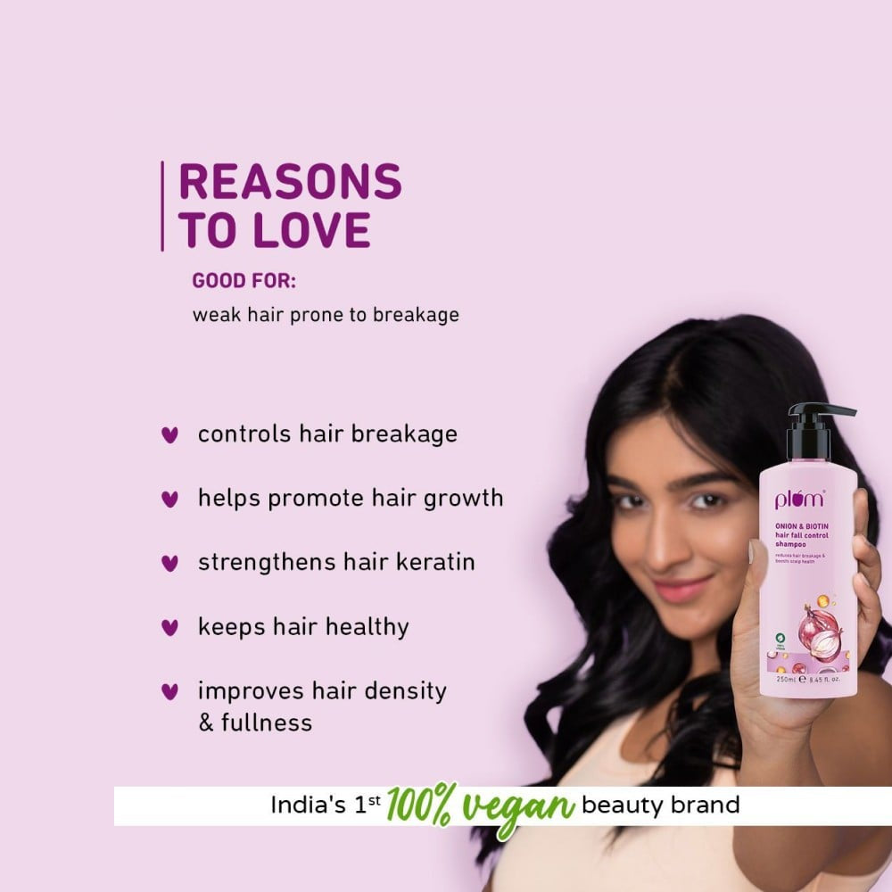 Plum Onion & Biotin Hair Fall Control Shampoo : 250 ml