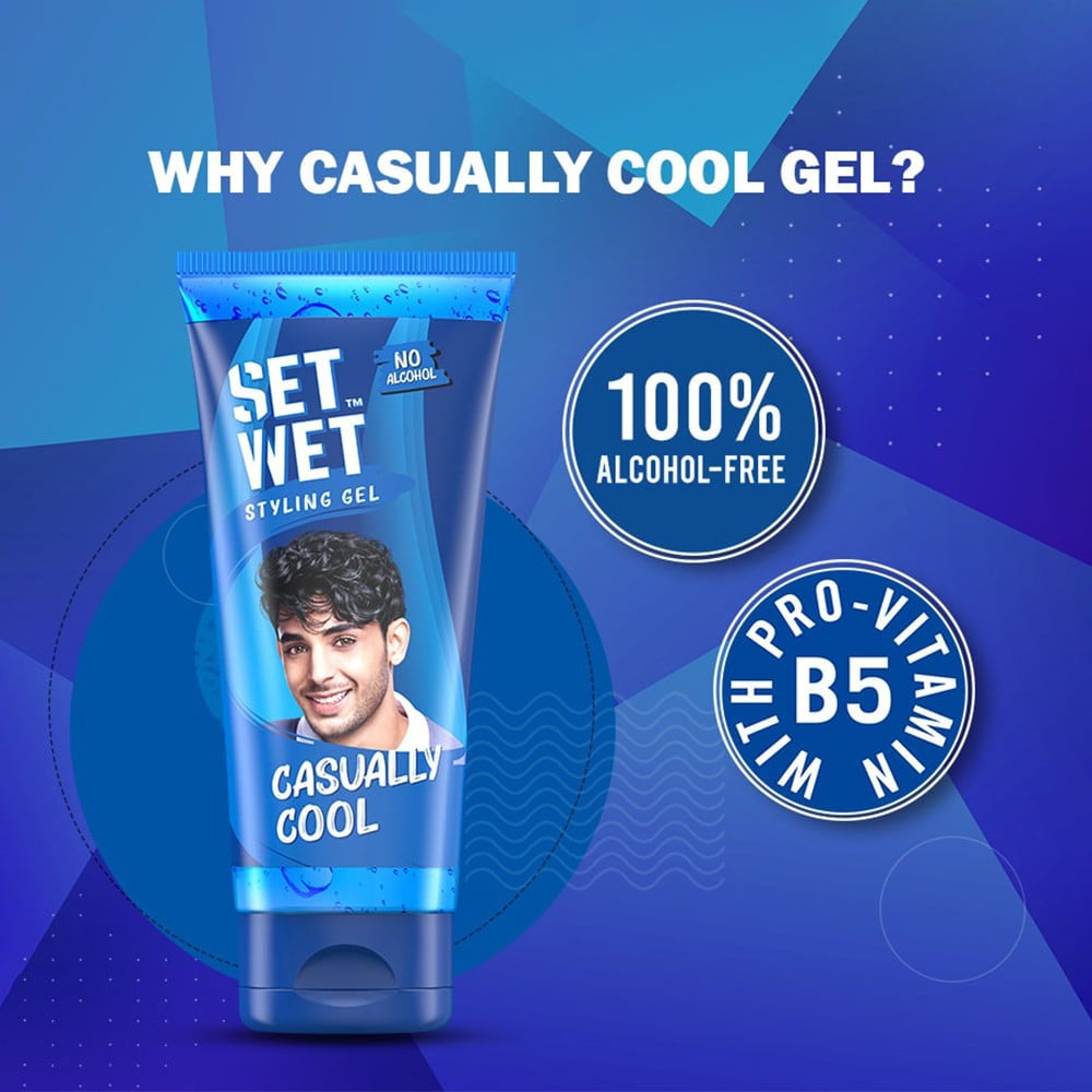 Set Wet Casually Cool Styling Hair Gel : 100 g