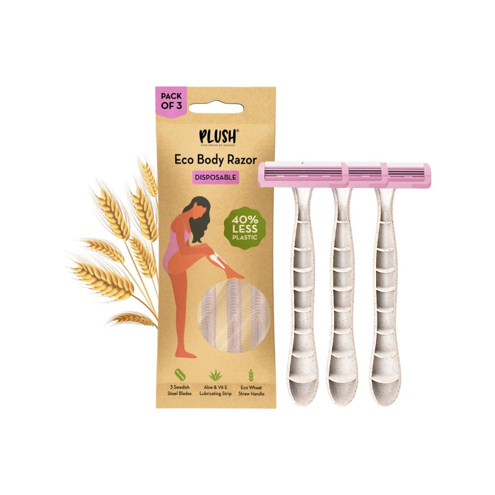 Plush Eco Body Disposable Women's Razor : 1 pack (3 pieces)