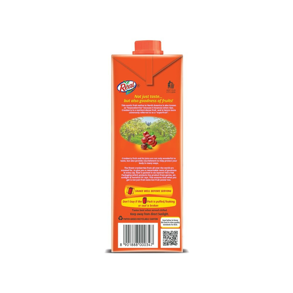 Real Fruit Power Cranberry Juice + Real Fruit Power Litchi Juice Combo : 1 ltr + 1 ltr