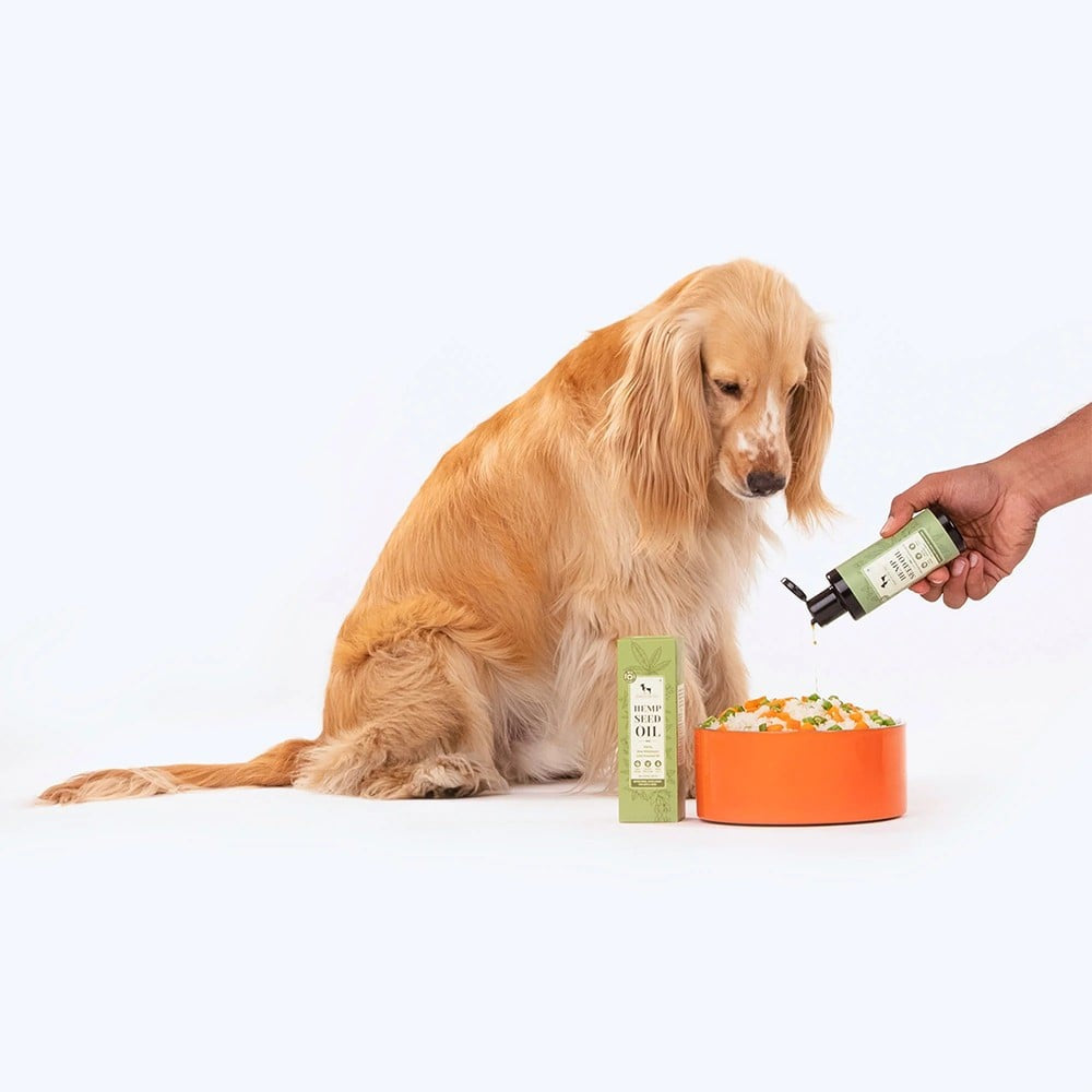 HUFT Multipurpose Hemp Seed Oil For Dog + Food Topper Chicken Liver With Organic Turmeric Dog Treat Combo : 200 ml + 70 g