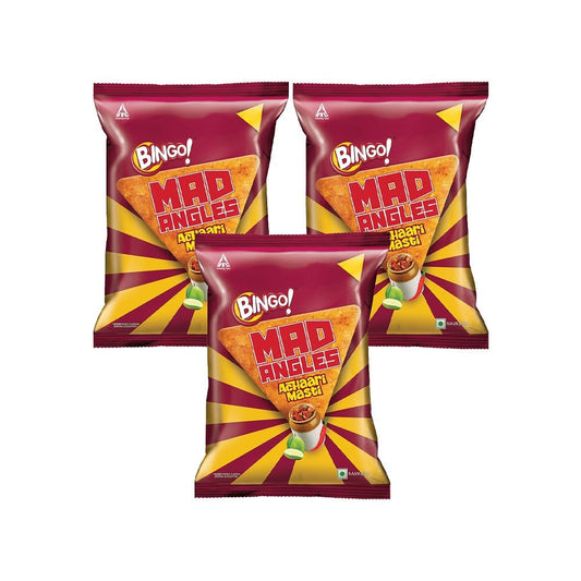 Bingo Mad Angles Achaari Masti Crisps - Pack of 3 : 3 x 117 g