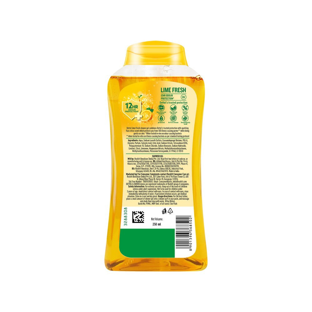 Dettol Lime Fresh Shower Gel : 250 ml