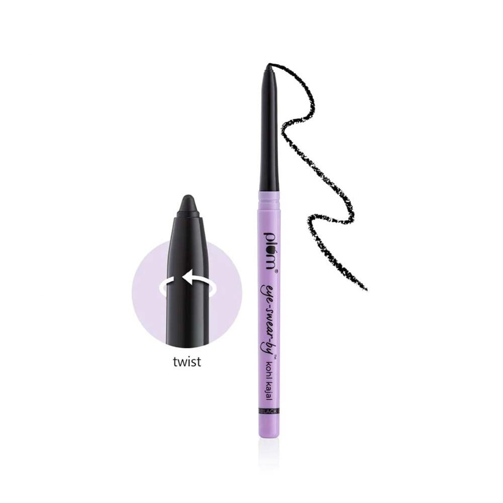 Plum Eye-Swear-By Kohl Kajal (Deep Black) : 0.35 g